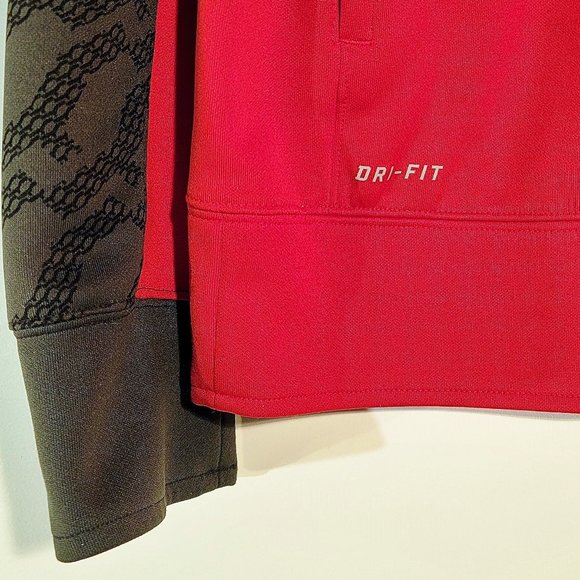 NIKE Dri-Fit Men's Small Ohio State Buckeyes Full Zip Jacket Red & Gray - Picture 6 of 8